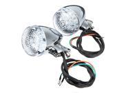 Chrome Bullet Amber LED Turn Signal Indicator Light Blinker For Harley Sportster