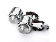 2pcs Clear Lens Bullet Turn Signal Light Bulb For Harley Motorcycle Chrome