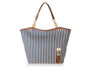 New Fashion Ladies Women Handbag Shopping Tote Stripes Tassel Shoulder Bag Linen