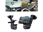 Multi functional Car Smart Stand Phone Mount Holder 3.5mm FM Audio Transmitter for Apple iPhone 5 5S 4S Samsung Galaxy S4 S3