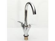 New Modern Kitchen Double Handle Swivel Faucet Heater Hot Cold Water Spout Mixer Sink Tap