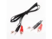 6ft 3.5mm AUX Auxiliary AV to 2 RCA Male Adapter Audio Cable for iPod iPhone MP3