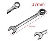 17Mm Reversible Combination Stubby Ratchet Wrench Ratcheting Socket Spanner