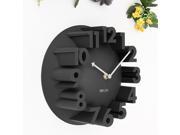 3D Home Decor Fashion Modern Art Decorative Dome Round Wall Clock Watch Bell