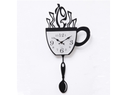 3D Home Decorative Coffee Cup Plastic Wall Clock