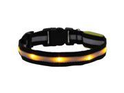 Black LED Pet Collar Night Safety Dog Flashing Collar