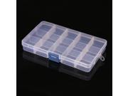 5pcs Compact Adjustable 15 Compartment Plastic Storage Boxes Jewelry Tools Container