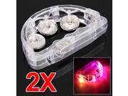 2 x Flashing Light LED TAMBOURINE for Fun KTV Party Dancing