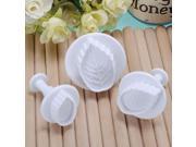 Rose Leaf Shape Cake Sugarcraft Cookie Plunger Cutter Mold