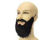2pcs Funny Black Fake Beard Moustache Mustache Facial Hair Disguise for Costume Party Halloween