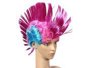MultiColor Mohawk Hair Wig Rainbow Color Costume Punk Rock Style Halloween Party