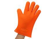1PC Orange Kitchen Tool Heat Resistant Silicone Glove Oven Pot Holder BBQ Baking Cooking Mitts