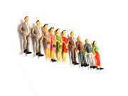 20PCS 1 25 Painted Mix Pose Model People Train Railroad Passenger People Figure Building Model