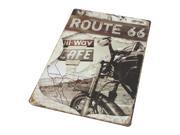 Decor Pub Wall Tavern Garage Tin Sheet Home Metal Painting Sign ROUTE 66 Vintage Picture