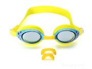 Children Swimming Glasses Waterproof Anti fog HD Goggles Blue Yellow