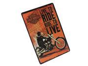 Tin Metal Sign Live To Ride Motorcycle Chic Pub Bar Garage Tavern Decor Plaque Vintage Picture Painting
