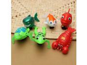 6pcs Baby Bath Winding Wind Up Toy Healthy and Educational Toy Cartoon Fish Goldfish Sharks Turtles Frog Lobsters