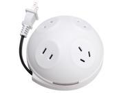 Portable Wire Take up Power Strip Household Socket Outlet White