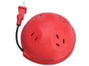 Portable Wire Take up Power Strip Household Socket Outlet Red