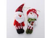 Pair of Santa Claus Snowman Ornaments Christmas X mas Party Tree Decor Gift