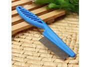 Pet Hair Grooming Comb Flea Shedding Brush Puppy Dog Stainless Pin Blue
