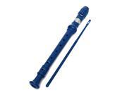 Soprano Descant Recorder 8 hole Music Instrument With Cleaning Rod Students School Blue