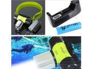 New Waterproof Diving Headlight 2000Lm Swimming CREE XM L T6 LED Headlamp 18650 Battery