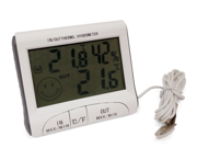 Digital LCD Indoor Outdoor Weather Temperature Thermometer Hygrometer Humidity Meter C F
