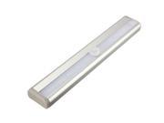 Bright White 10 LED 120 degree Cabinet Wardrobe Drawer stairway PIR Motion Sensor Strip Light