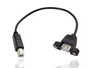 USB 2.0 B Male to USB B Female Socket Printer Panel Mount Extension Cable Adapter