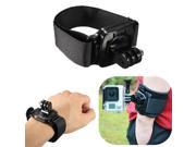 360°Rotation Wrist Hand Arm Strap Band Mount Holder For GoPro Hero 1 2 3 3 Camera Black
