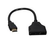 11.8 inch 30 cm 1080p HDMI Male to 2 HDMI Female 1 in 2 out Splitter Cable Adapter