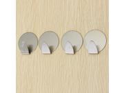 4 Stainless Steel Self Adhesive Stick Sticky Peg Hanger Hook Holder On Door Wall
