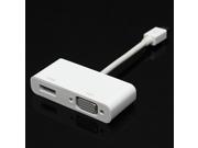 Mini 2 in 1 Dual Mode Display Port DP Thunderbolt to HDMI VGA Adapter Cable Cord for Apple MacBook Air