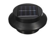 Bright white Solar Powered 3 LED Fence Gutter Mount Light Outdoor Garden Yard Wall Pathway Lamp Black