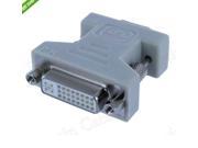 High Speed DVI I Female Analog 24 5Pin to VGA Male 15Pin Connector Adapter Converter for PC