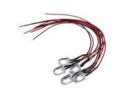 5X Pre wired 10mm LED Set Light Lamp Bulb 20cm Prewired Emitting Diode DC 12V Red