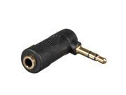 New 3.5mm Right Angle Male To Female Stereo Plug Adapter Adaptor Converter L Shape