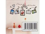 Home Decor Love Birds Photo Frame Vinyl DIY Removable Mural Wall Sticker Gift