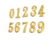 0 9 Set Door Number Golden Sign Screw In House Hotel Digits Plate Address Plaque