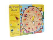 My First Clock Wooden Jigsaw Puzzle Movable Clock Educational Hands Craft Toy