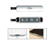 USB Dust Water Proof Charging Seal Port Bottom Cover For Samsung Galaxy S5 Silver