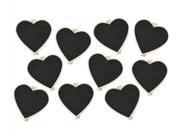 5Pcs Mini Message Note Blackboard Chalkboard Memo Cute Heart shape Wooden Clips