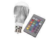 B22 16 Color Change RGB LED Light Christmas Xmas Bulb Lamp Multi color IR Remote Control 85V 265V