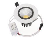 9W AC220V Dimmable COB LED Recessed Ceiling Light Bulb Fixture Down Light Kit Warm White