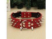 Domineering Spiked Studded Leather Pet Dog PitBull Mastiff Heavy Duty Collar Dogs Christmas Xmas New Year gift Size XL
