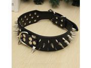 Domineering Spiked Studded Leather Pet Dog PitBull Mastiff Heavy Duty Collar Dogs Christmas Xmas New Year gift Size L