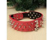Domineering Spiked Studded Leather Pet Dog PitBull Mastiff Heavy Duty Collar Dogs Christmas Xmas New Year gift Size M