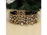 Domineering Spiked Studded Leather Pet Dog PitBull Mastiff Heavy Duty Collar Dogs Christmas Xmas New Year gift Size S
