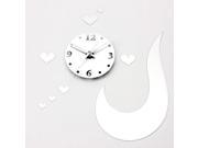 Novelty DIY 3D Art Hearts Mirror Decoration Wall Clock Living Room Gift Living Room Bedroom Bathroom Dining Room Kitchen Office